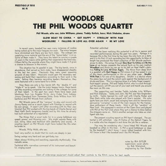 Phil Woods - Woodlore (OJC-052) 1983 US Prestige / OJC|中古LP