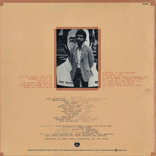 Jesse Winchester - Let The Rough Side Drag (BR 6964) 1976 US Bearsville|中古LP
