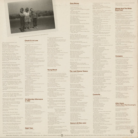 Rickie Lee Jones - Rickie Lee Jones (BSK3296) 1979 US Warner Bros.|中古LP