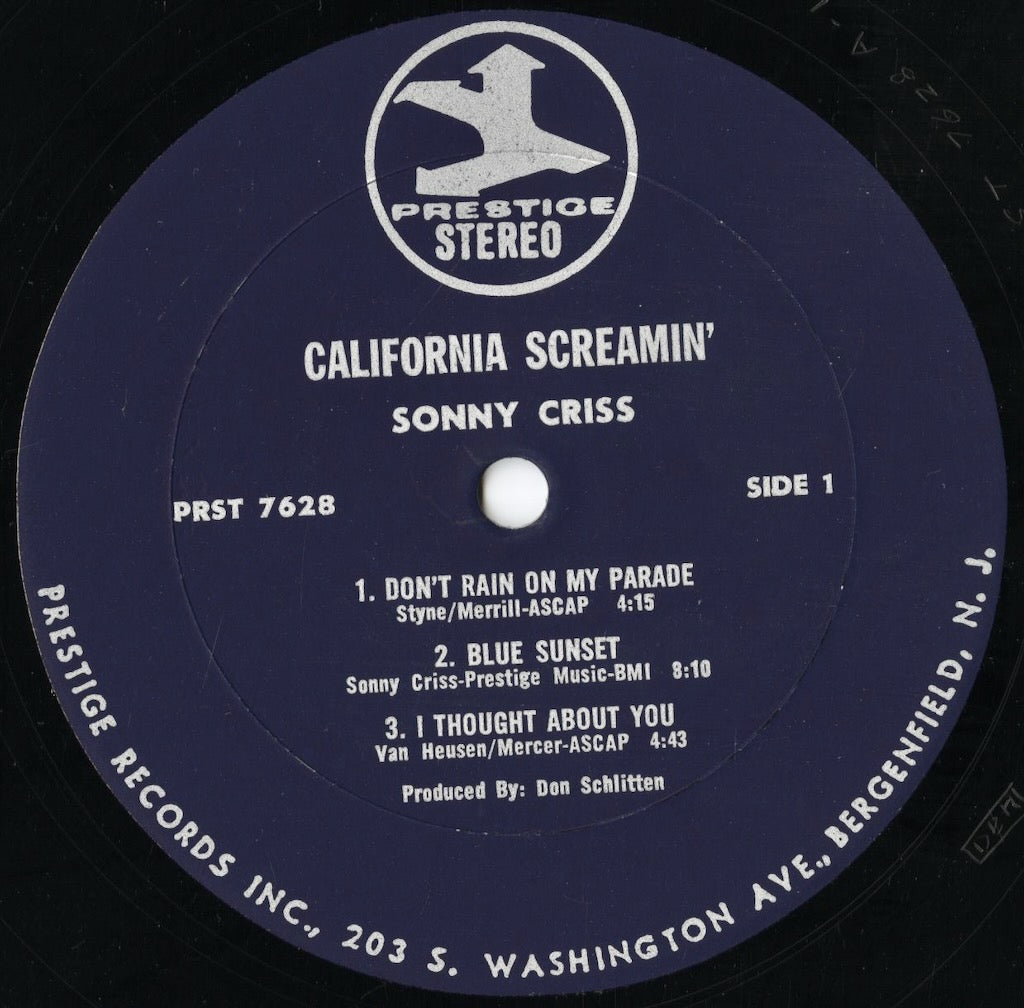 Sonny Criss - I'll Catch The Sun (PRST 7628) 1969 US Prestige|中古LP