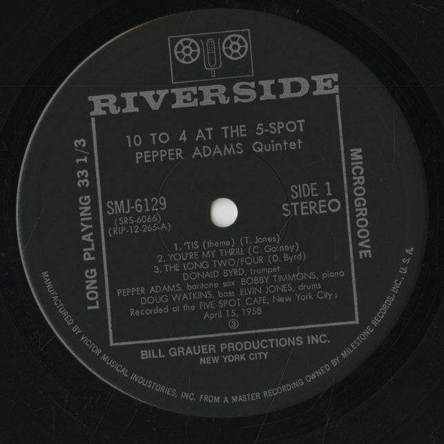 Pepper Adams / ペッパー・アダムス / 10 To 4 At The 5 Sopt (SMJ-6129)