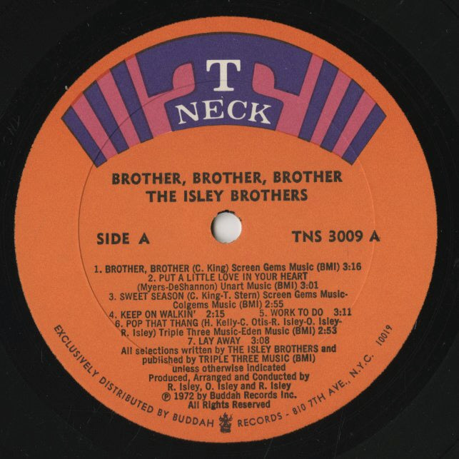 The Isley Brothers / アイズレー・ブラザーズ / Brother, Brother, Brother (TNS 3009)