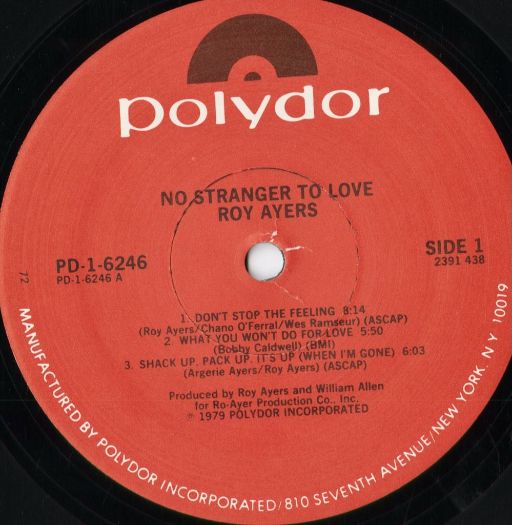 Roy Ayers - No Stranger To Love (PD-1-6246) 1979 US Polydor|中古LP