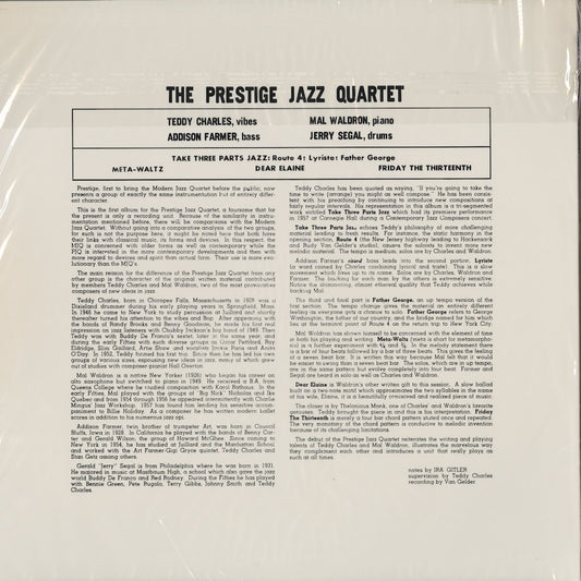 The Prestige Jazz Quartet - The Prestige Jazz Quartet (WJC-7108) 1990 US Prestige|中古LP
