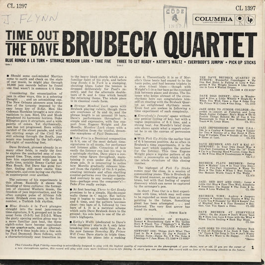 Dave Brubeck - Time Out (CL 1397) - MONO 1961 US Columbia|中古LP