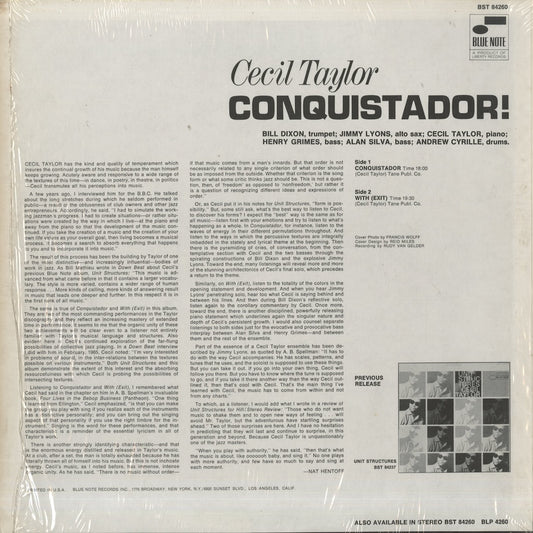 Cecil Taylor – Conquistador! (BST 84260) LP 1973 US Blue Note|中古LP