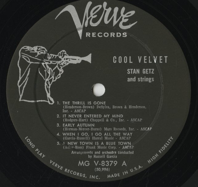 Stan Getz / スタン・ゲッツ / Cool Velvet (MG V-8379)