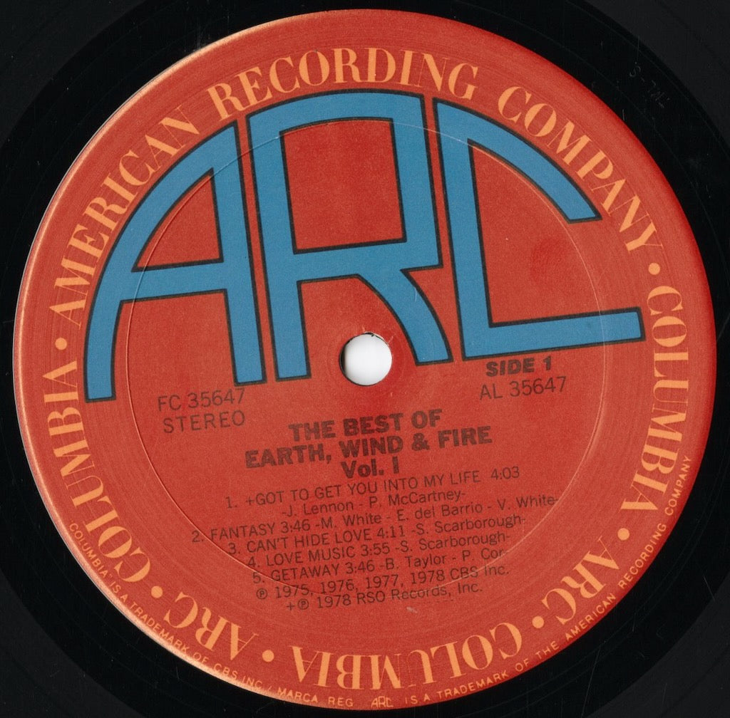 Earth Wind & Fire - The Best Of Earth Wind & Fire Vol.1 (FC 35647) 1978 US ARC|中古LP