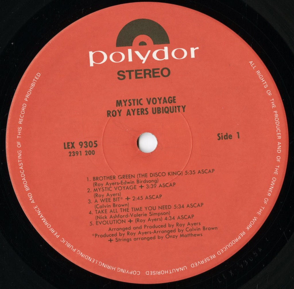 Roy Ayers - Mystic Voyage (LEX-9305) LP 1993 JPN Polydor|中古LP
