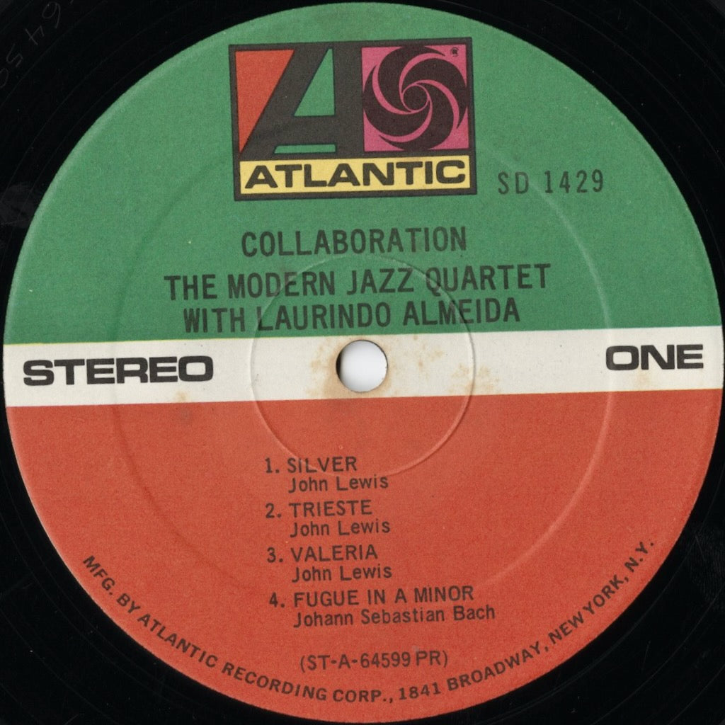 The Modern Jazz Quartet With Laurindo Almeida - Collaboration (SD 1429) LP 1964 US Atlantic|中古LP