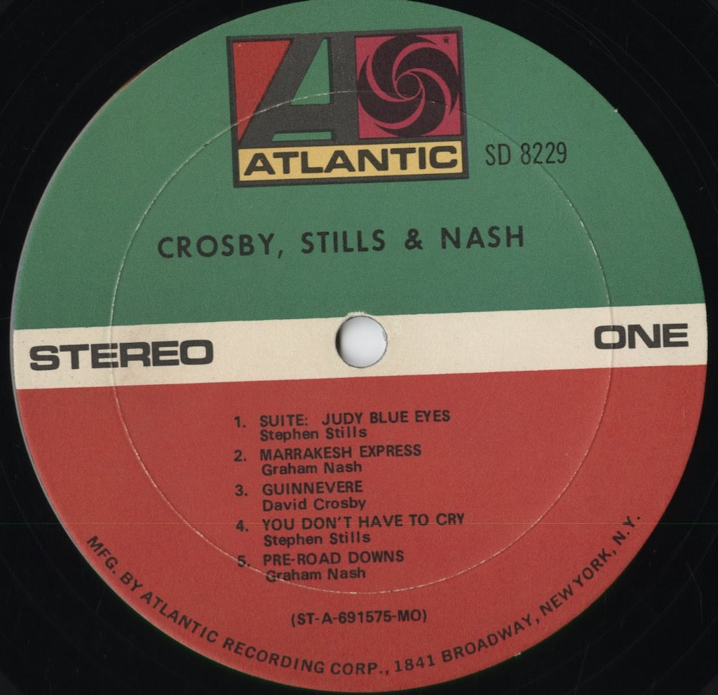 Crosby, Stills & Nash - Crosby, Stills & Nash (SD 8229) 1969 US Atlantic|中古LP