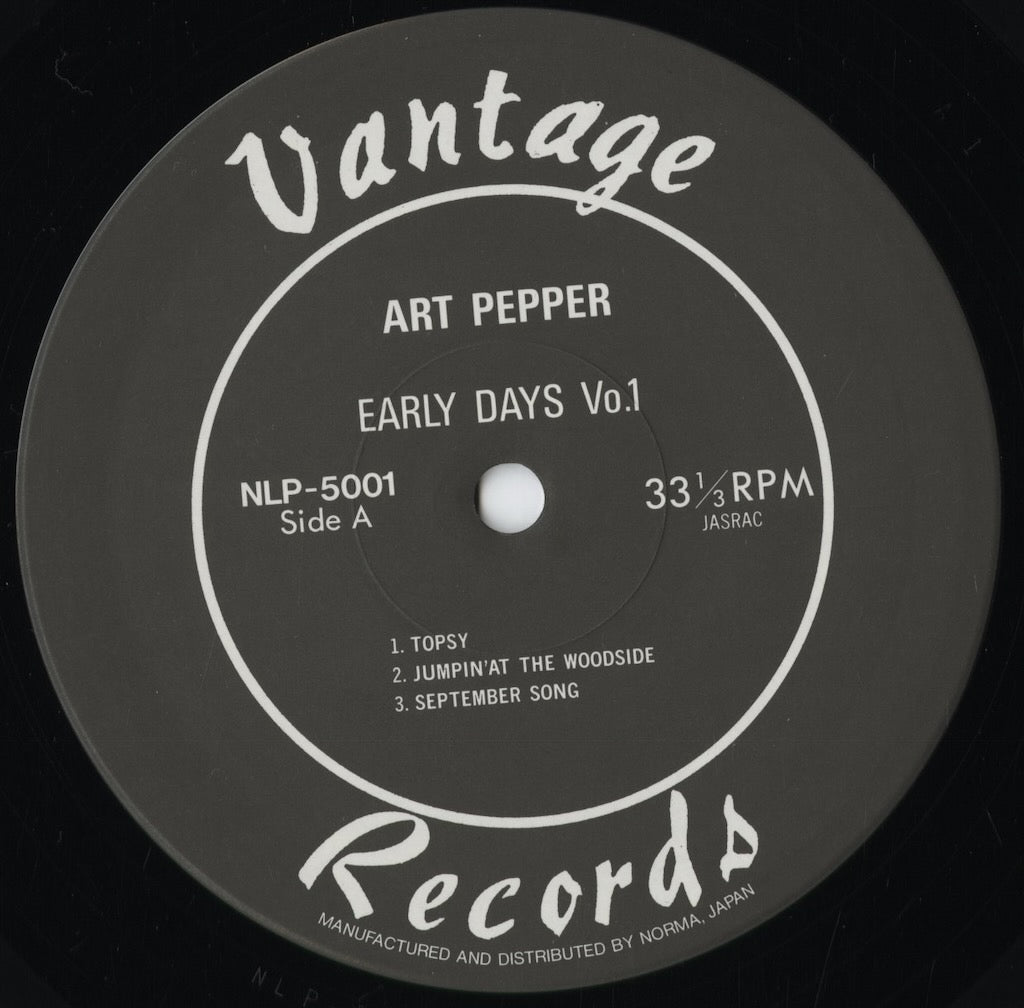 Art Pepper - Early Days Vol. 1 (NLP-5001) 1991 JPN Vantage/Norma|中古LP