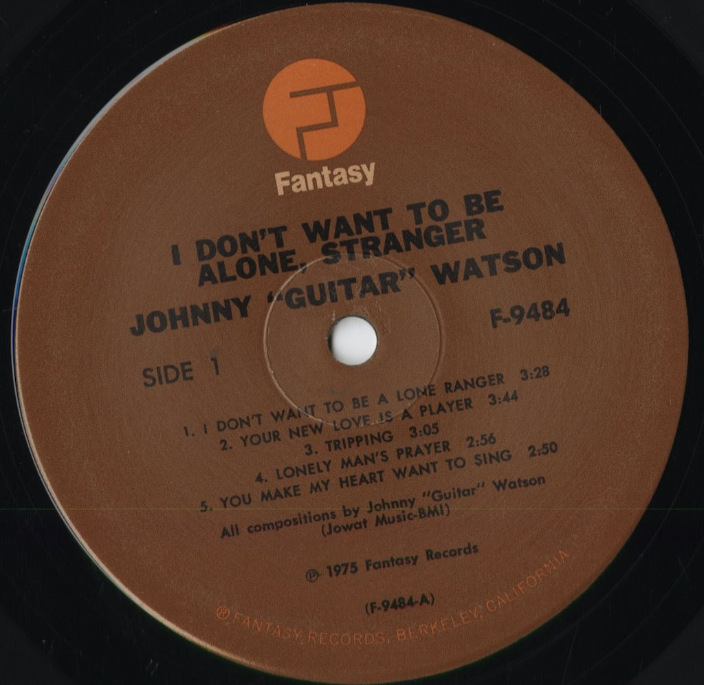 Johnny Guitar Watson – I Don't Want To Be Alone Stranger (F-9484) 1975 US Fantasy|中古LP