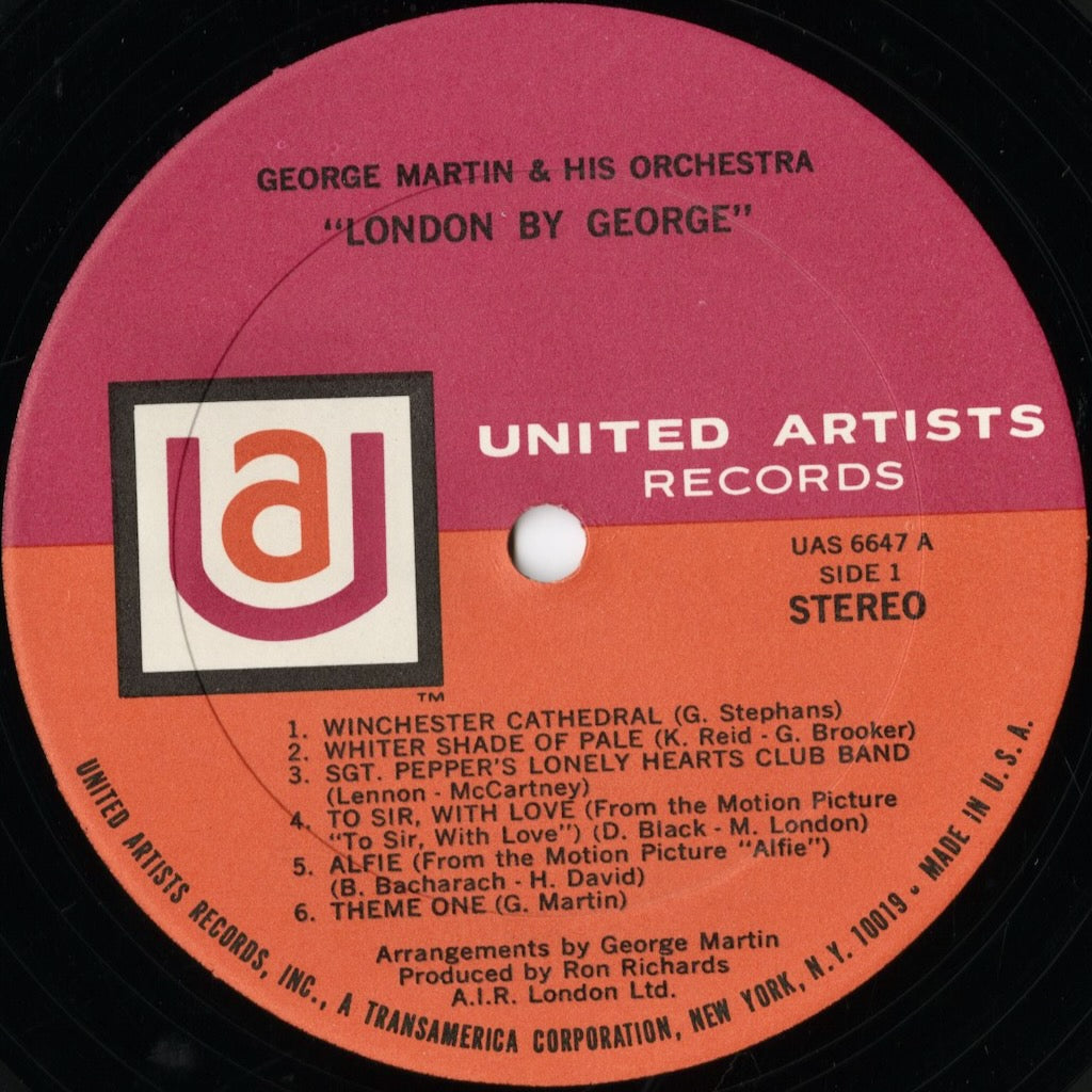 George Martin - London By George (UAS 6647) LP 1968 US United Artists|中古LP