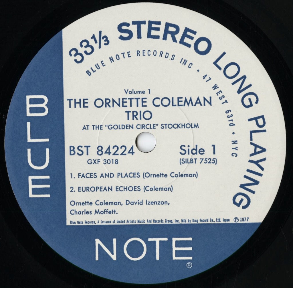 Ornette Coleman - At The Golden Circle Stockholm Volume One (GXF 3018) 1977 JPN Blue Note|中古LP