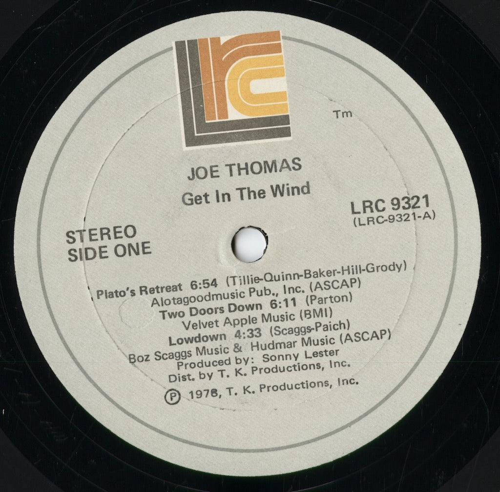 Joe Thomas - Get In The Wind (LRC 9321) 1978 US LRC|中古LP