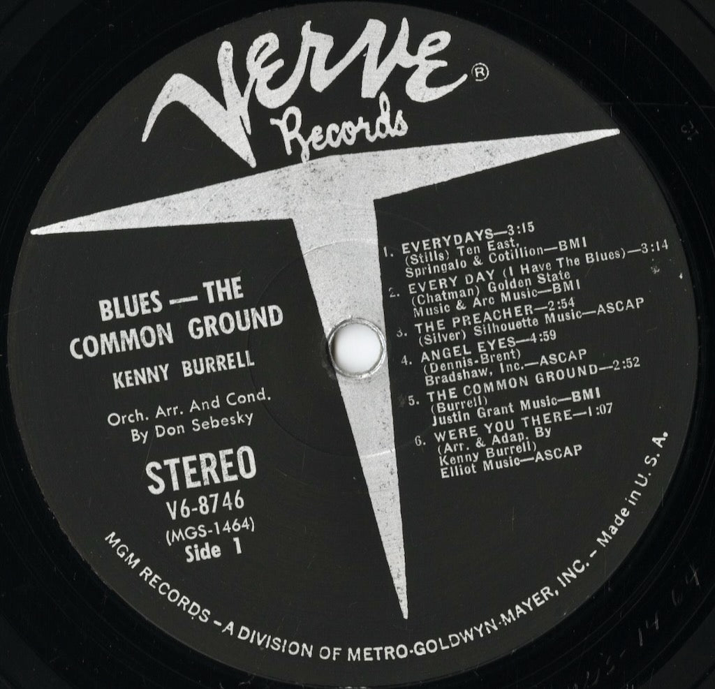Kenny Burrell - Blues The Common Ground (V6-8746) LP 1968 US Verve|中古LP
