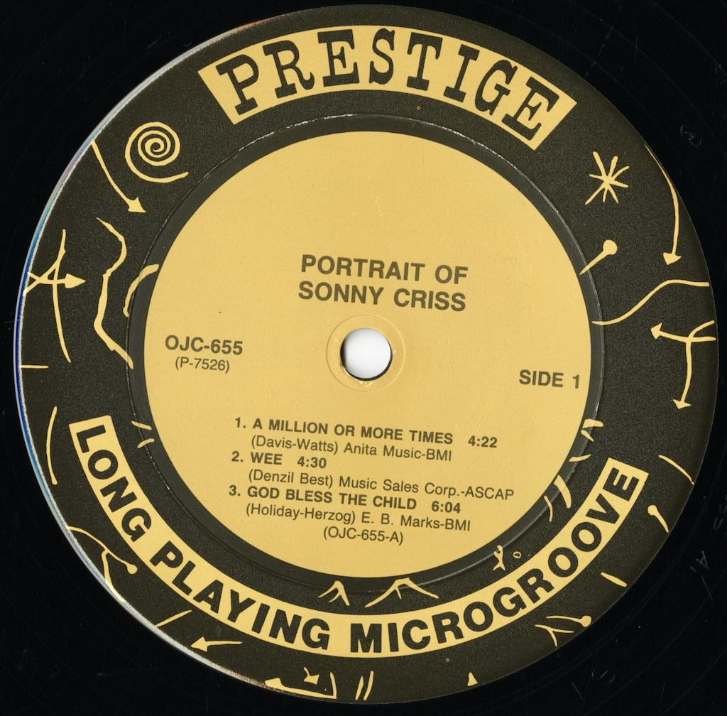 Sonny Criss / ソニー・クリス / Portrait Of Sonny Criss (OJC-655)