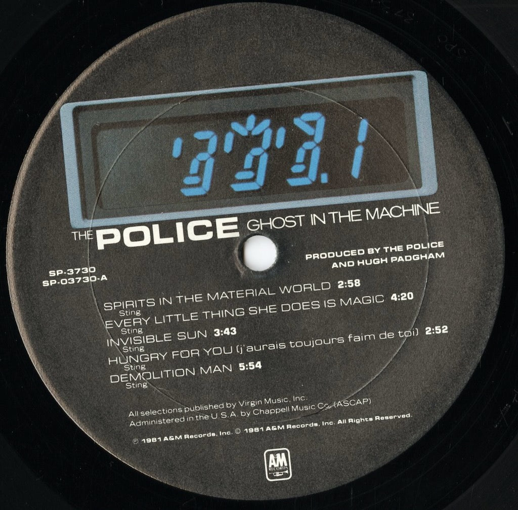 The Police - Ghost In The Machine (SP-3730) LP 1981 US A&M|中古LP