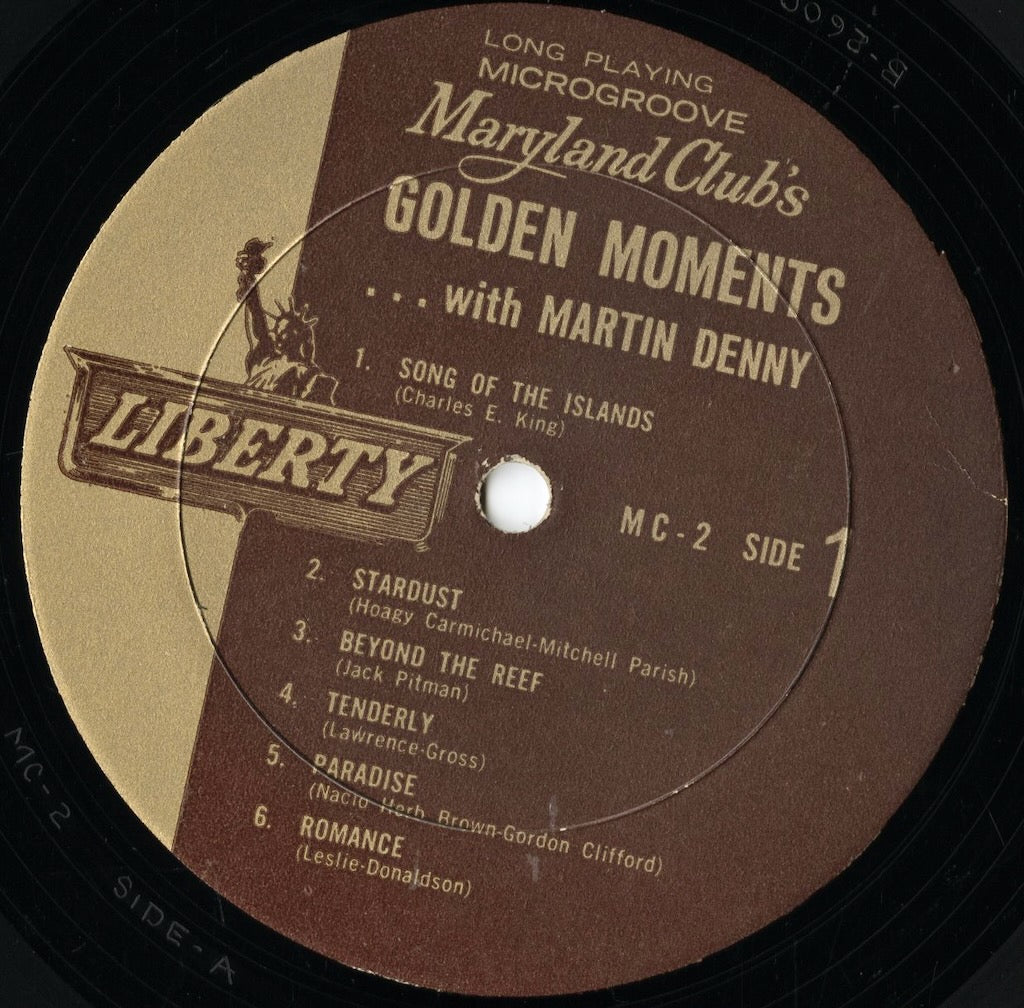 Martin Denny - Maryland Club's Golden Moments With Martin Denny (MC-2) 1962 US Liberty|中古LP