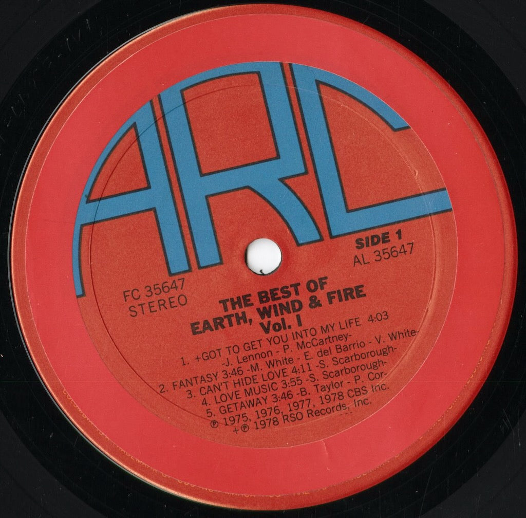 Earth Wind & Fire - The Best Of Earth Wind & Fire Vol.1 (FC 35647) 1978 US ARC|中古LP
