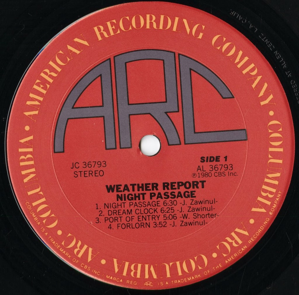 Weather Report - Night Passage (JC 36793) 1980 US Columbia/ARC|中古LP