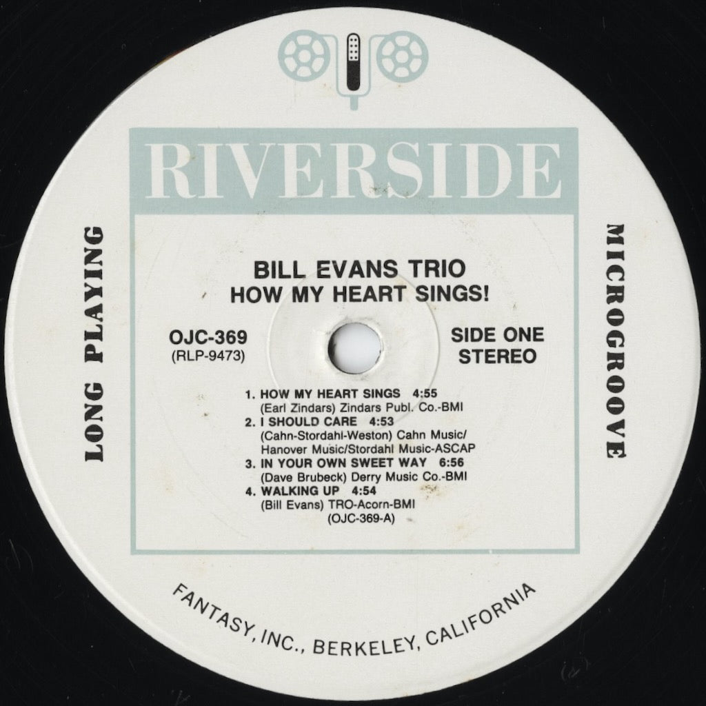 Bill Evans - How My Heart Sings! (OJC-369) 1989 US Riverside / OJC|中古LP