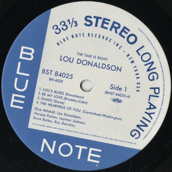 Lou Donaldson / ルー・ドナルドソン / The Time Is Right (BN 4025)