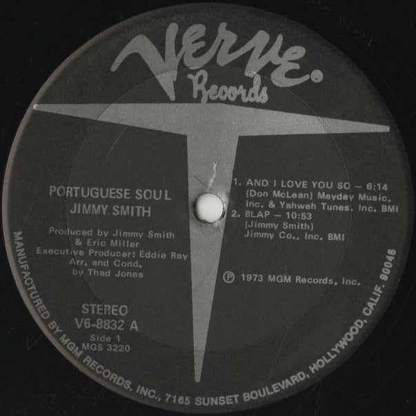 Jimmy Smith - Portuguese Soul (V6-8832) LP 1973 US Verve|中古LP
