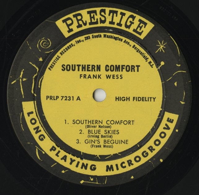 Frank Wess / フランク・ウェス / Southern Comfort (PRLP 7231)