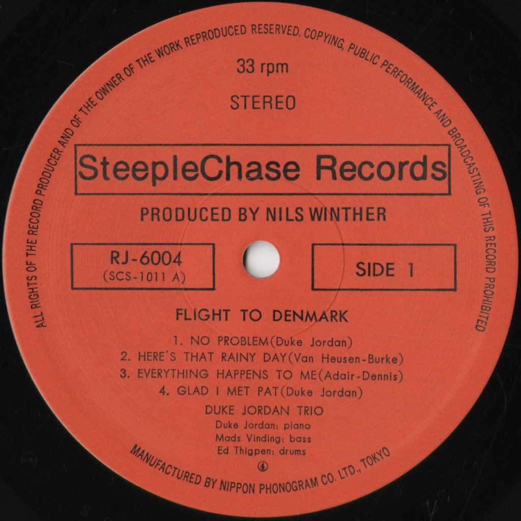 Duke Jordan - Flight To Denmark (RJ-6004) 1974 JPN SteepleChase|中古LP