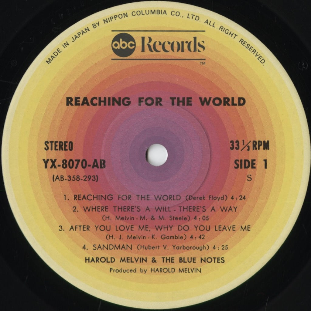 Harold Melvin & The Blue Notes - Reaching For The World (YX-8070-AB) 1977 JPN ABC|中古LP