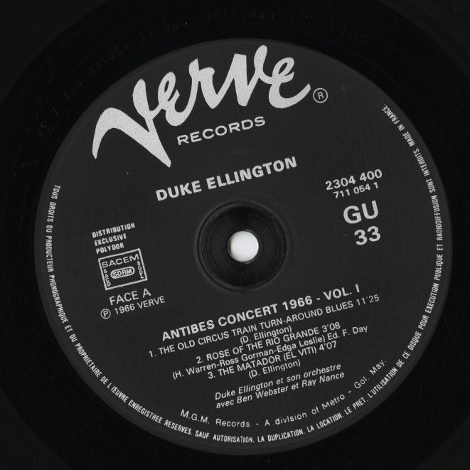 Duke Ellington / Antibes Concert Vol. 1 (2304 400) LP 1979 FRA Verve | 中古LP