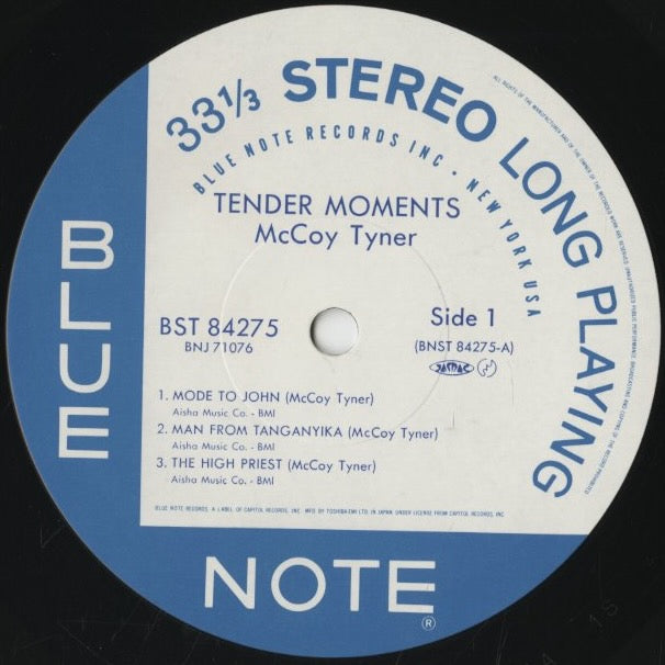 McCoy Tyner - Tender Moments (BNJ 71076) LP 1985 JPN Blue Note - Toshiba EMI|中古LP