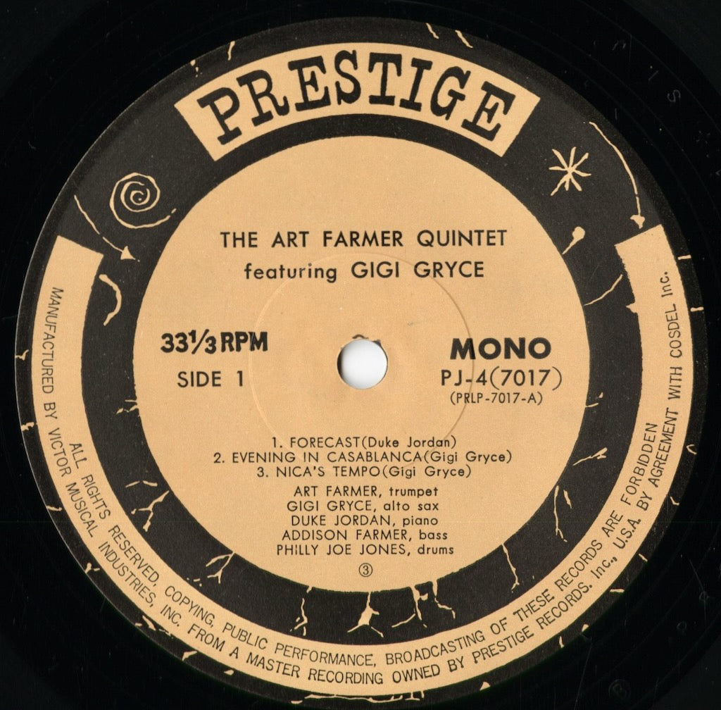 Art Farmer - Art Farmer Quintet Featuring Gigi Gryce (PJ-7017-4) LP 1972 JPN Prestige|中古LP