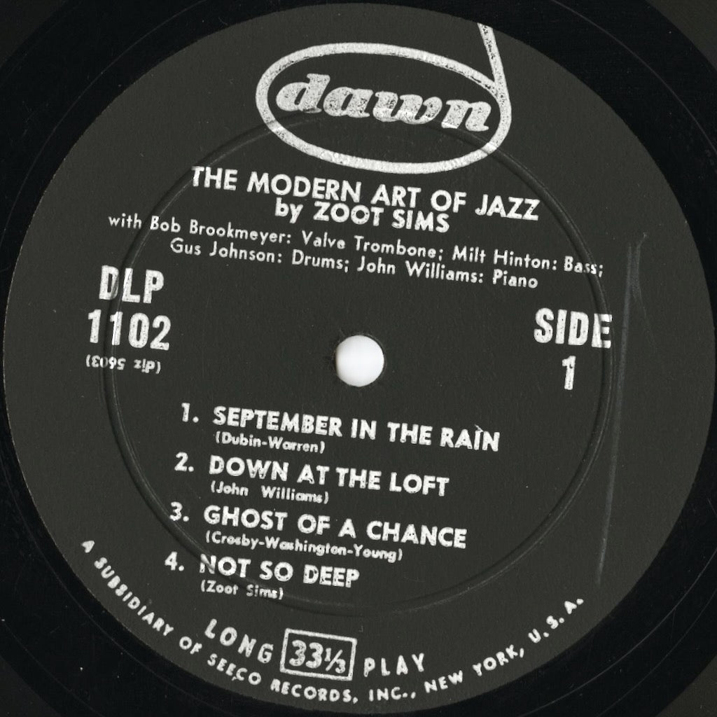 Zoot Sims / The Modern Art Of Jazz (DLP-1102) LP 1956 US Dawn|中古LP