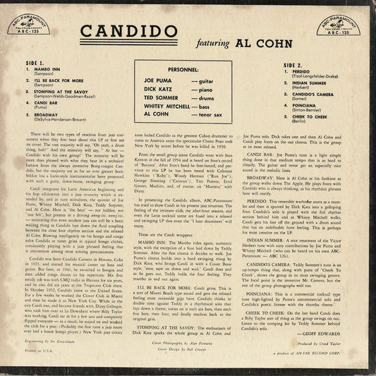 Candido - Candido (ABC-125) 1956 US ABC-Paramount|中古LP