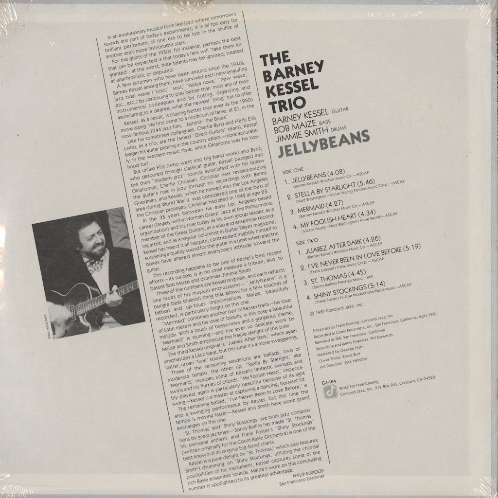 The Barney Kessel Trio / バーニー・ケッセル・トリオ / Jellybeans (CJ-164)