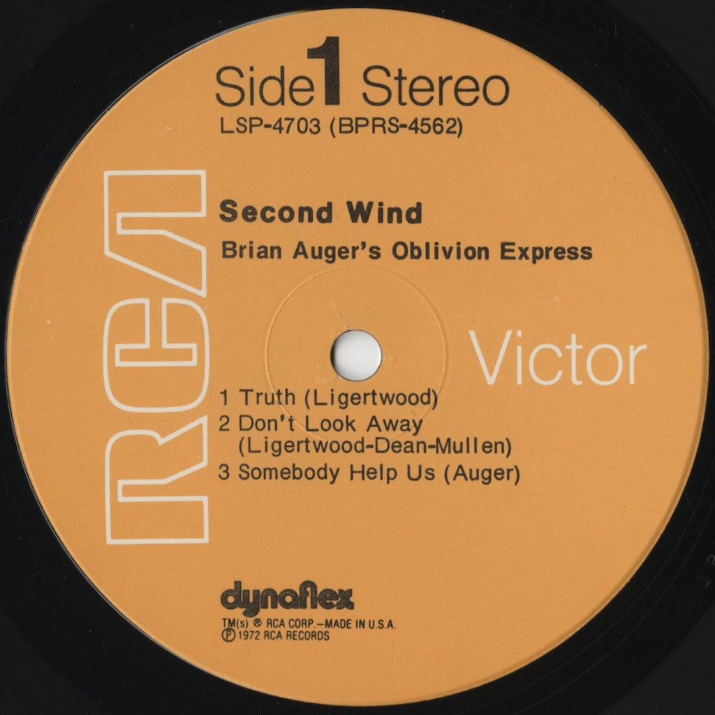 Brian Auger - Second Wind (LSP-4703) 1972 US RCA|中古LP