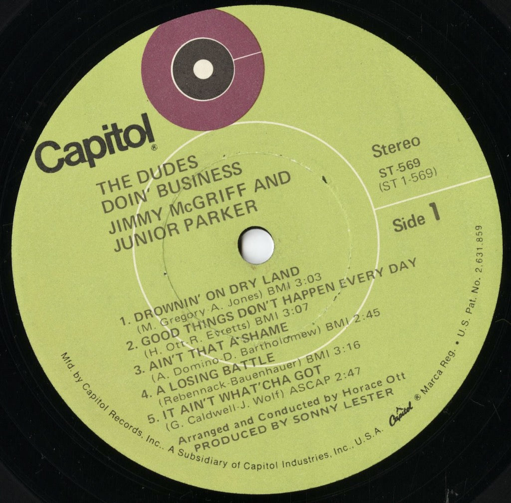 Jimmy McGriff And Junior Parker - The Dudes Doin' Business (ST-569) 1971 US Capitol|中古LP