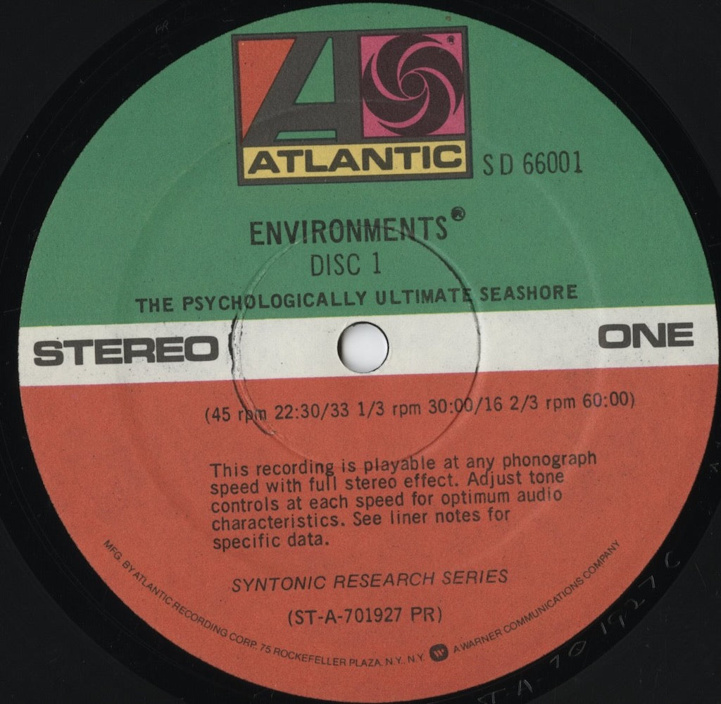 Irv Teibel - Environments (New Concepts In Stereo Sound - Disc 1) (SD66001) LP 1970's US Atlantic|中古LP