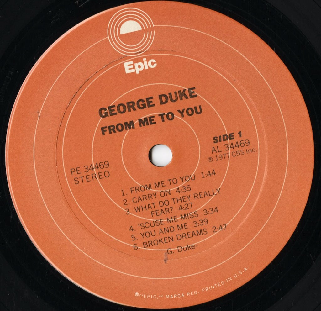 George Duke - From Me To You (PE 34469) LP 1977 US Epic|中古LP