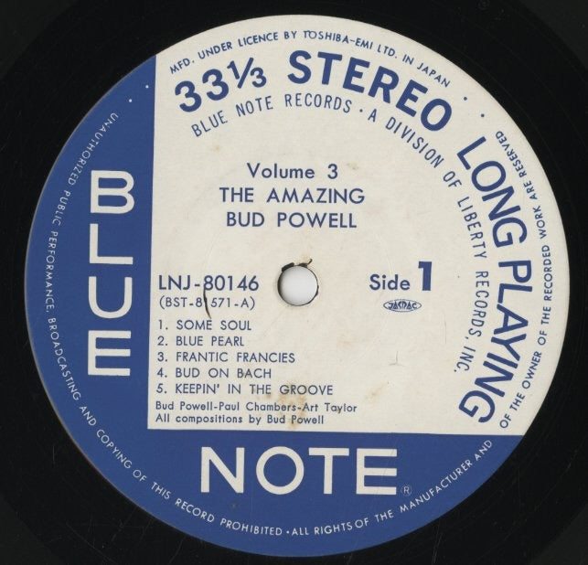 Bud Powell / バド・パウエル / The Amazing Bud Powell, Vol. 3 - Bud! (LNJ 80146)