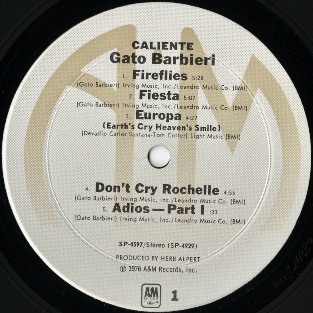 Gato Barbieri – Caliente! (SP-4597) LP 1976 US A&M | 中古LP