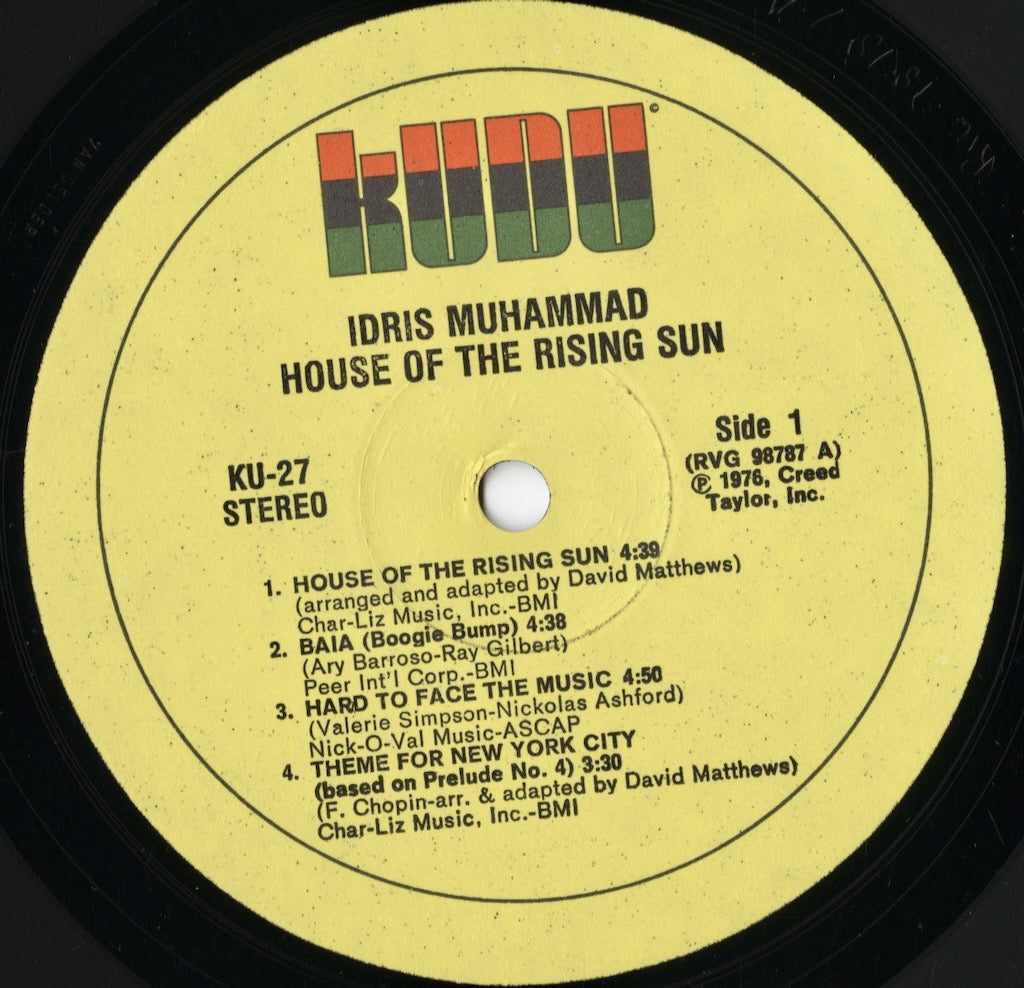 Idris Muhammad - House Of The Rising Sun (KU-27) LP 1976 US Kudu|中古LP