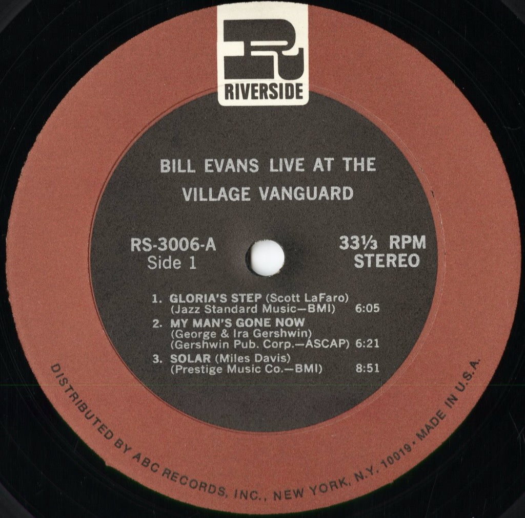 Bill Evans - Live At The Village Vanguard (RS 3006) 1967 US Riverside|中古LP