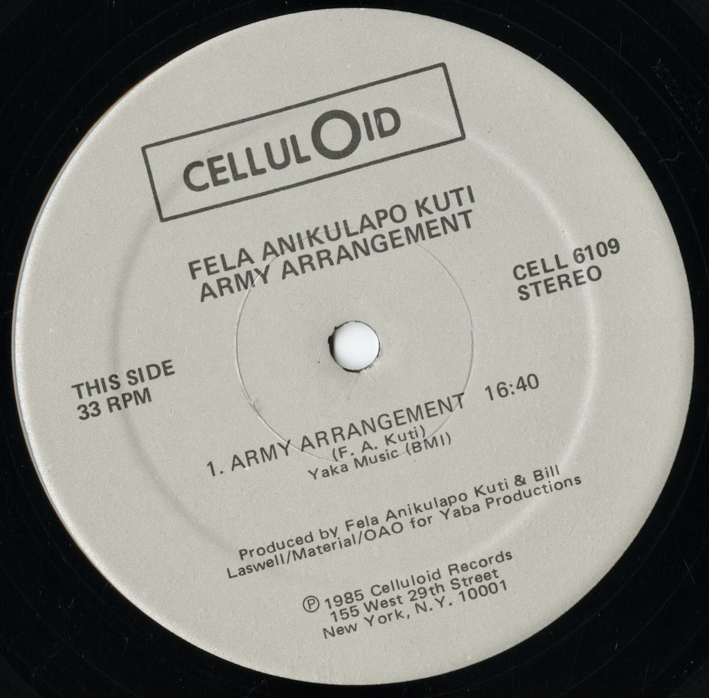 Fela Kuti / フェラ・クティ / Army Arrangement (CELL 6109)