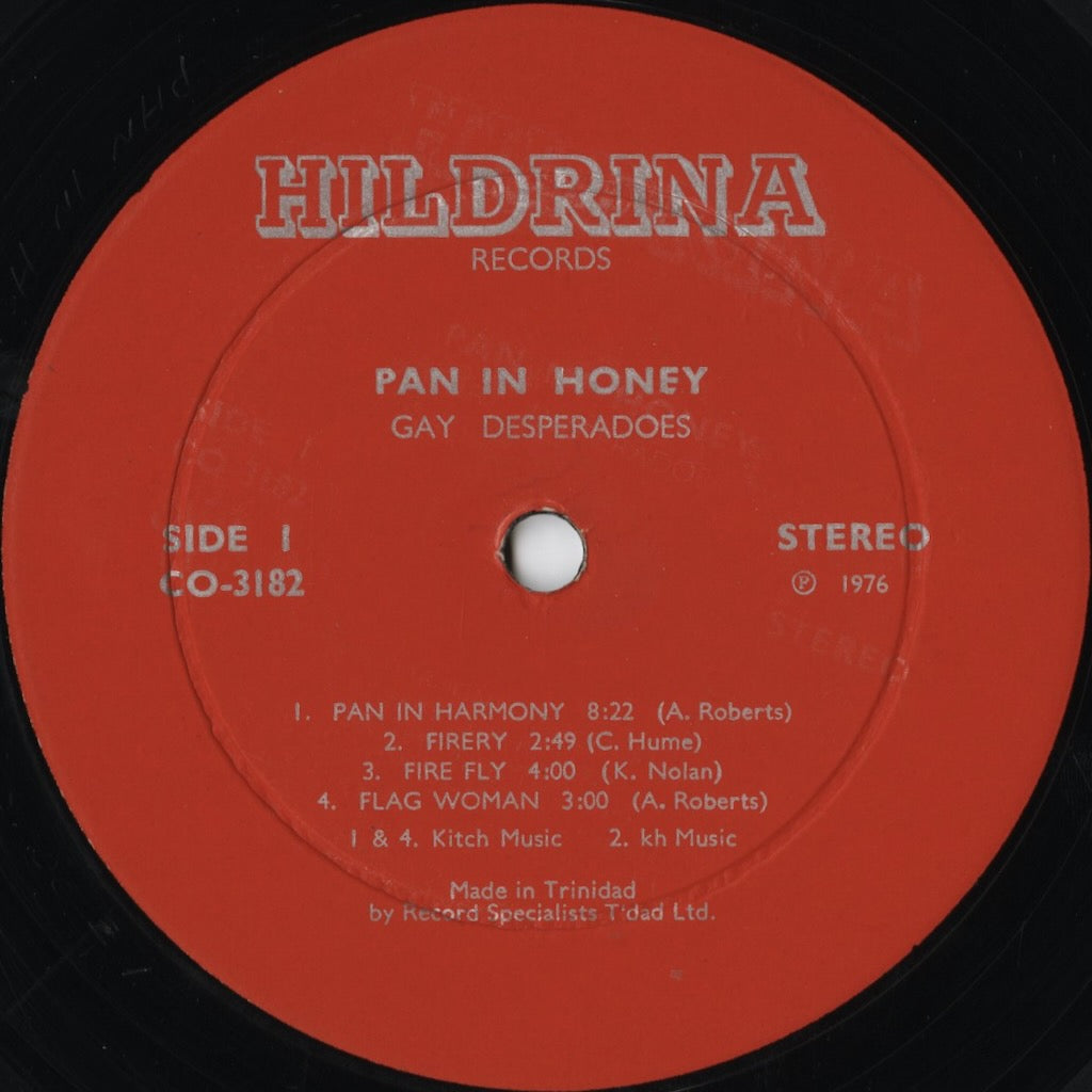 The West Indian Tobacco Gay Desperados / Pan In Honey (CO 3182) 1976 Trinidad & Tobago Hildrina|中古LP