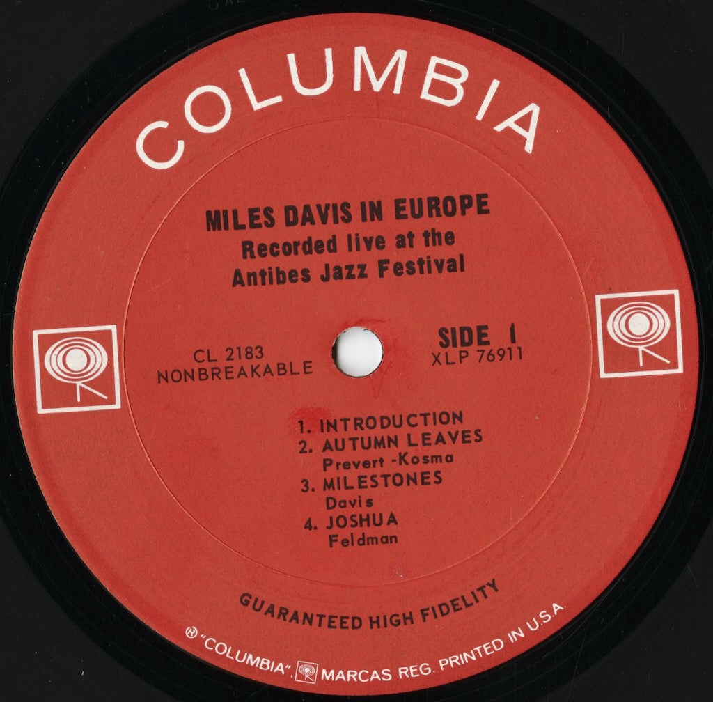 Miles Davis – In Europe (CL 2183) LP 1964 US Columbia - MONO | 中古LP