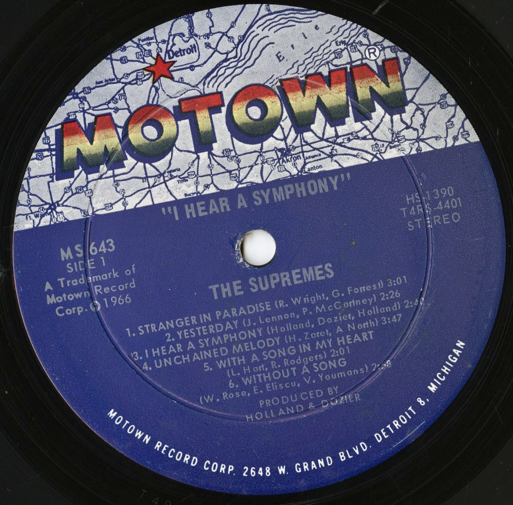 The Supremes - I Hear A Symphony (MS 643) 1966 US MOTOWN|中古LP